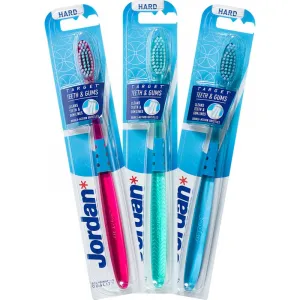 Jordan Target Teeth & Gums Hard zubná kefka 1 ks