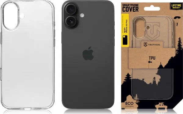 Tactical TPU Kryt pro Apple iPhone 16 Plus Transparent