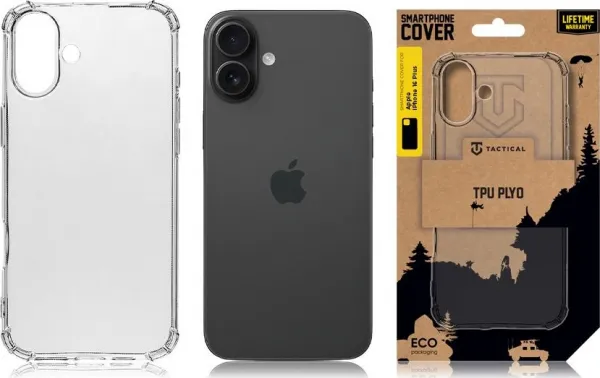 Tactical TPU Plyo Kryt pro Apple iPhone 16 Plus Transparent