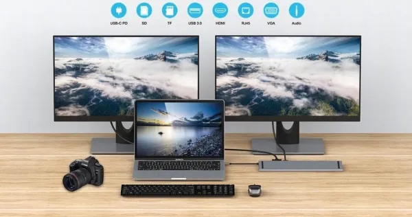 PremiumCord MST Dokovací stanice USB-C Full Size vhodná pod notebook