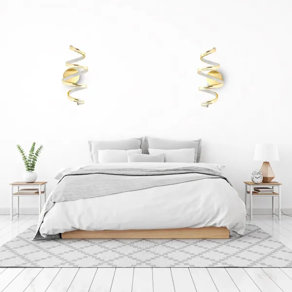 TooLight Nástenná lampa LED SPRING APP827-W zlatá