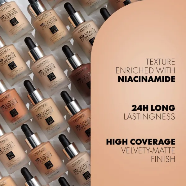 Catrice HD Liquid Coverage make-up odtieň 030 Sand Beige 30 ml