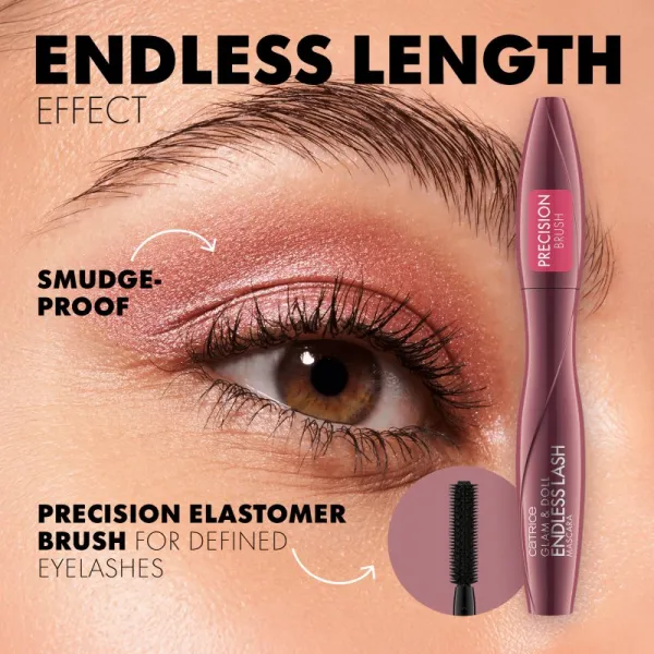 Catrice Glam & Doll Endless Lash objemová a predlžujúca riasenka odtieň Black 10 ml