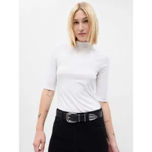 GAP BABY RIB MOCK Dámske tričko, biela, veľkosť