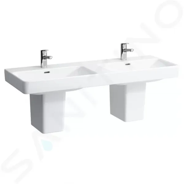Laufen Pro S - Dvojumývadlo, 1300 mm x 460 mm, 1 otvor na batériu, biela H8149680001041