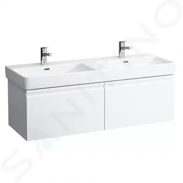 Laufen Pro S - Dvojumývadlo, 1300 mm x 460 mm, 1 otvor na batériu, biela H8149680001041