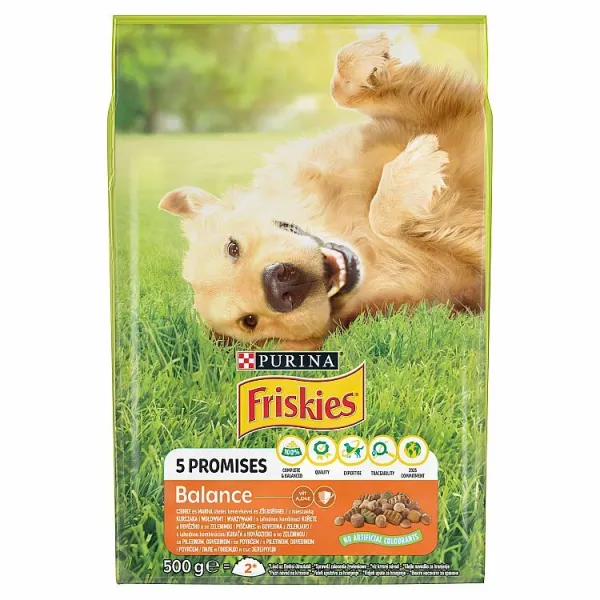 Friskies Balance s lahodnou kombináciou kuraťa a hovädzieho a so zeleninou 500 g