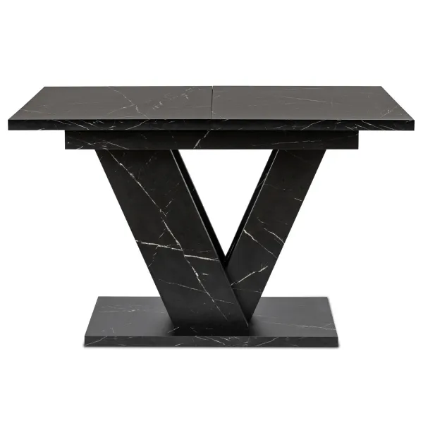 JAKS Jedálenský stôl Clark 120 cm čierny mramor glamour