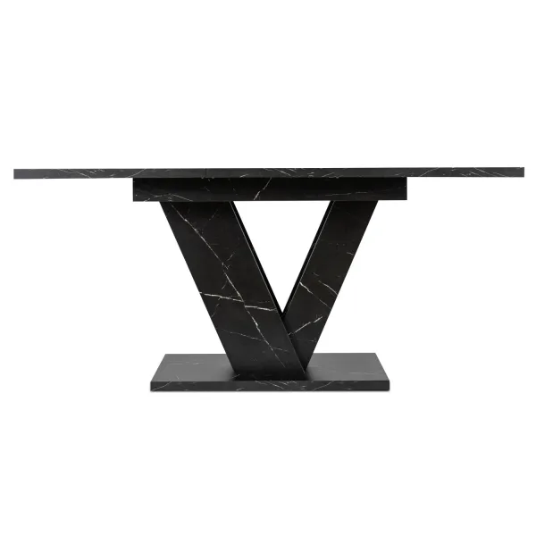 JAKS Jedálenský stôl Clark 120 cm čierny mramor glamour