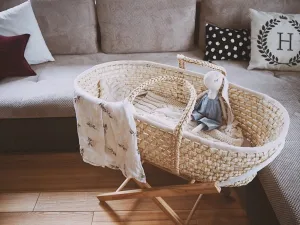 Ahojbaby Mojžišov košík pre bábätko Corn Natural + matrac Basic