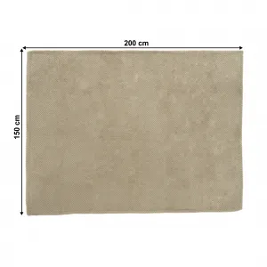 Obojstranná deka, béžovosivá, 150x200, DEFANA TYP 2
