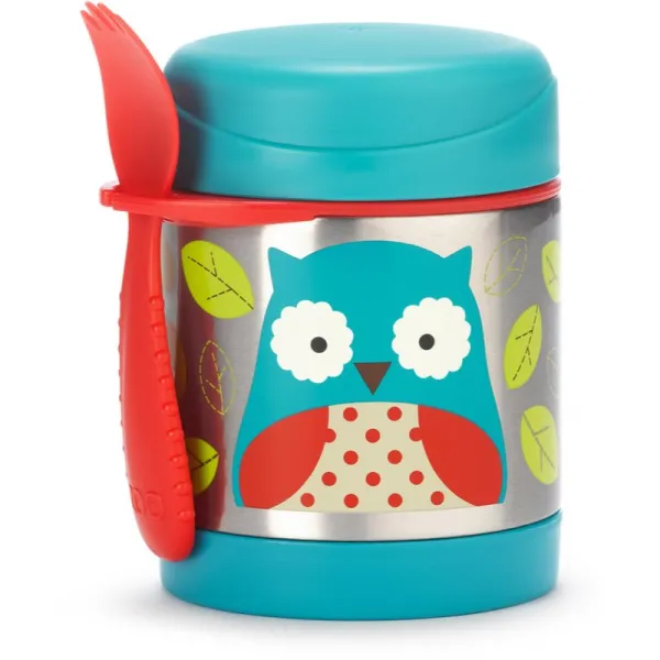 SKIP HOP Zoo Termoska na jedlo s lyžičko/vidličkou Sovička 325 ml, 3r+