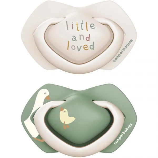 Canpol babies Cumlík silikónový symetrický Light touch Goose 6 - 18 m 2 ks