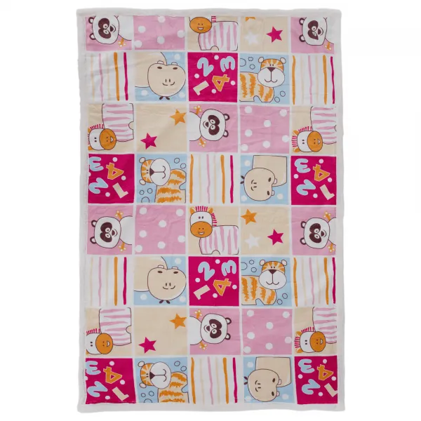 Detská deka, farebný patchwork, 100x150, CIMA