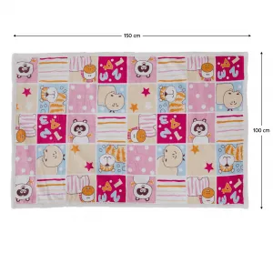 Detská deka, farebný patchwork, 100x150, CIMA