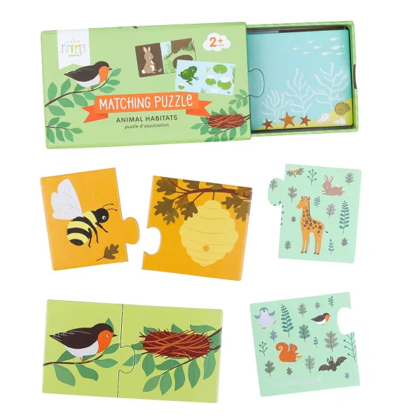 A Little Lovely Company - priradzovacie puzzle - zvieracie domčeky