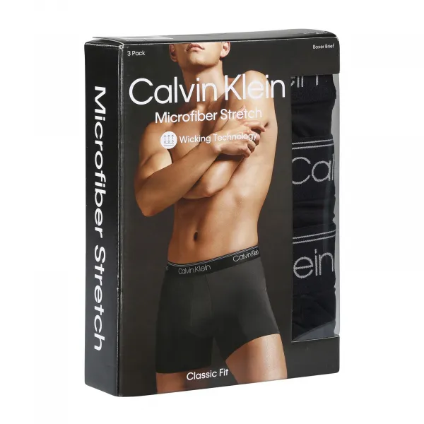 3PACK pánske boxerky Calvin Klein čierné (NB2570A-UB1) S, trenky