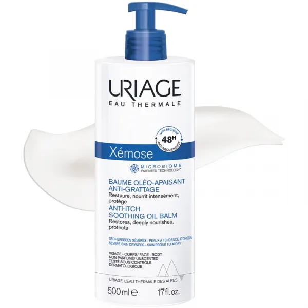 Uriage Xémose Anti-Itch Soothing Oil Balm upokojujúci balzam pre veľmi suchú pokožku 500 ml