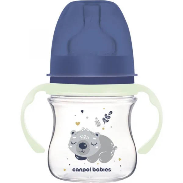 Canpol babies EasyStart Sleepy Koala 120 ml dojčenská fľaša 0 m+ Blue 120 ml