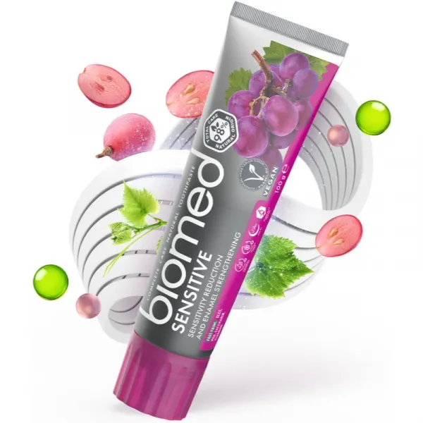 Biomed Sensitive bioaktivna zubná pasta pre zníženie citlivosti zubov a zdravé ďasná 100 g
