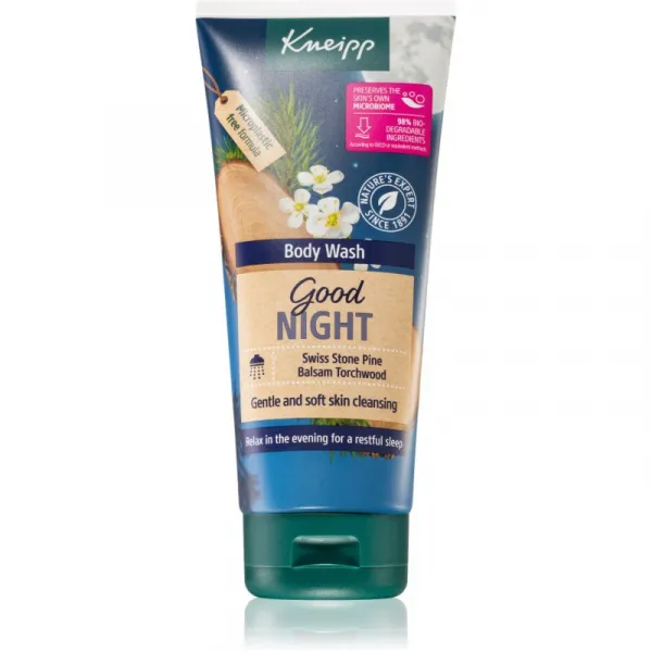Kneipp Good Night sprchový gél Swiss Stone Pine & Balsam Torchwood 200 ml