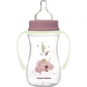 Canpol babies EasyStart Sleepy Koala 240 ml dojčenská fľaša 3 m+ Pink 240 ml