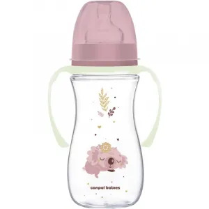 Canpol babies EasyStart Sleepy Koala 300 ml dojčenská fľaša 12 m+ Pink 300 ml