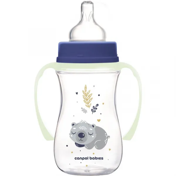 Canpol babies EasyStart Sleepy Koala 240 ml dojčenská fľaša 3 m+ Blue 240 ml