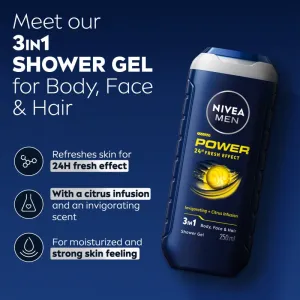 Nivea Power Refresh sprchový gél 250 ml