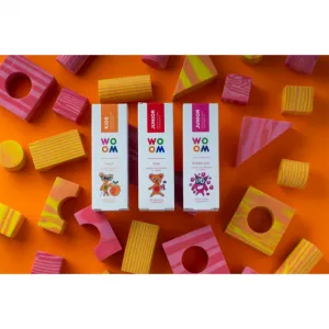 WOOM Kids Peach detská zubná pasta 50 ml