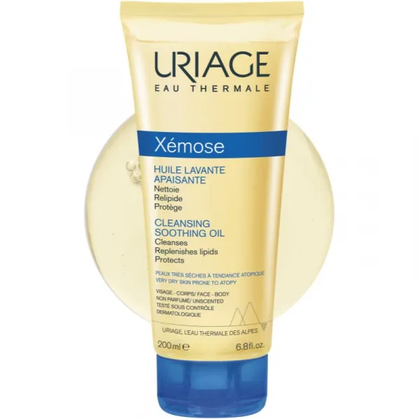 Uriage Xémose Cleansing Soothing Oil upokojujúci čistiaci olej pre citlivú a suchú pleť 200 ml