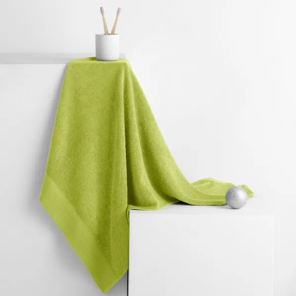 Bavlnený uterák AmeliaHome AMARI zelený, veľkosť 50x100
