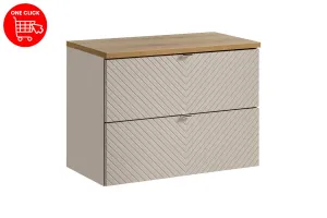 Comad Závesná skrinka pod umývadlo Viva Cashmere s doskou 80 cm kašmír/dub coast evoke