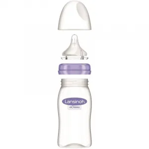 LANSINOH Fľaša sklenená dojčenská s NaturalWave® cumľom (M) 240ml