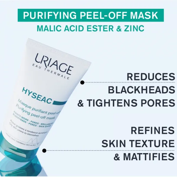 Uriage Hyséac Purifying Peel-Off Mask zlupovacia čistiaca maska na problematickú pleť 50 ml