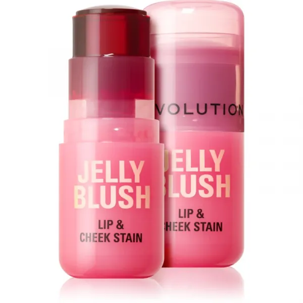 Makeup Revolution Jelly Blush lícenka v tyčinke na pery a líca odtieň Strawberry Pink 5.5 g