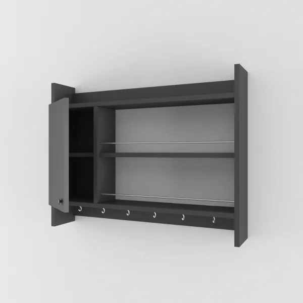 Kalune Design Kuchyňská police KNERR 85 cm antracit