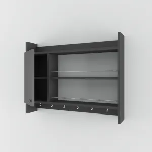 Kalune Design Kuchyňská police KNERR 85 cm antracit