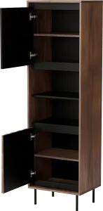 HALMAR Vitrína Swing 53 cm ořech/černá