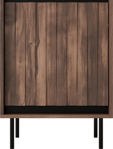 HALMAR Vitrína Swing 53 cm ořech/černá