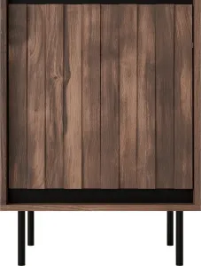 HALMAR Vitrína Swing 53 cm ořech/černá
