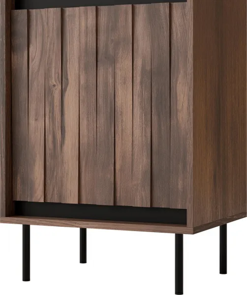 HALMAR Vitrína Swing 53 cm ořech/černá