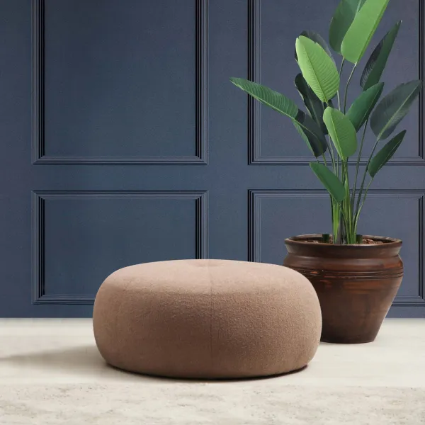 Hanah Home Taburet TINA bouclé cappuccino