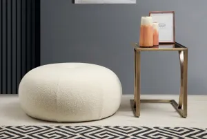 Hanah Home Taburet TINA bouclé bílý