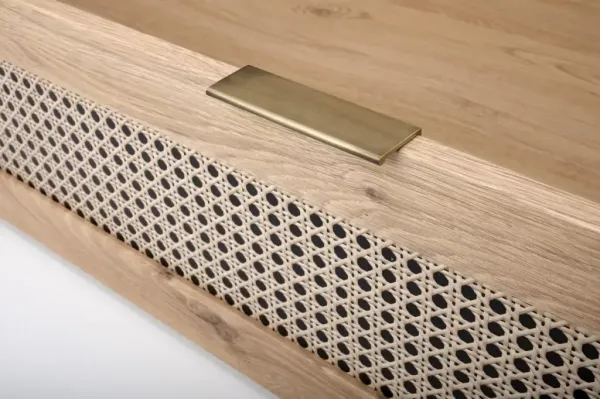 HALMAR Dvoulůžková postel Borneo K 160x200 s šuplíky dub artisan/černá