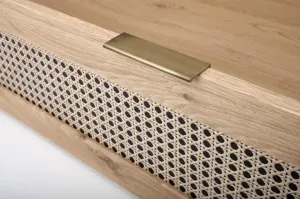 HALMAR Dvoulůžková postel Borneo K 160x200 s šuplíky dub artisan/černá
