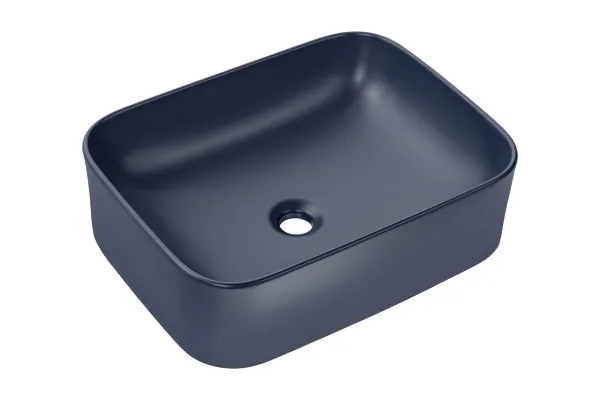 Comad Súprava keramického umývadla na dosku a výpuste Kama 50 cm modrá
