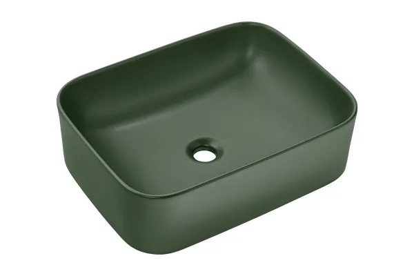 Comad Súprava keramického umývadla na dosku a výpuste Kama 50 cm zelená