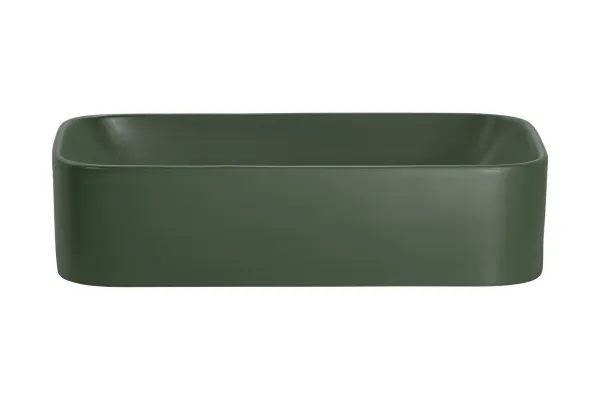 Comad Súprava keramického umývadla na dosku a výpuste Kama 60 cm zelená
