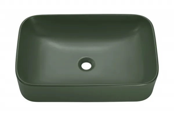 Comad Súprava keramického umývadla na dosku a výpuste Kama 60 cm zelená